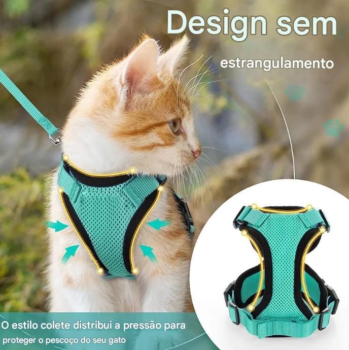 Coleira e Guia para Gatos