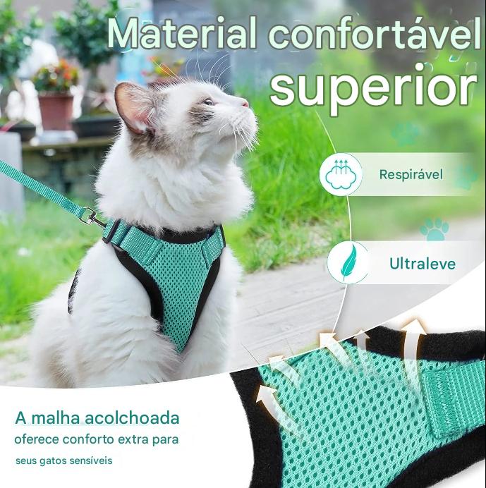 Coleira e Guia para Gatos