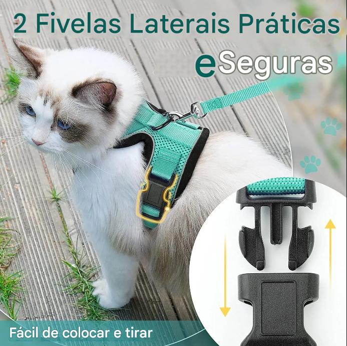 Coleira e Guia para Gatos