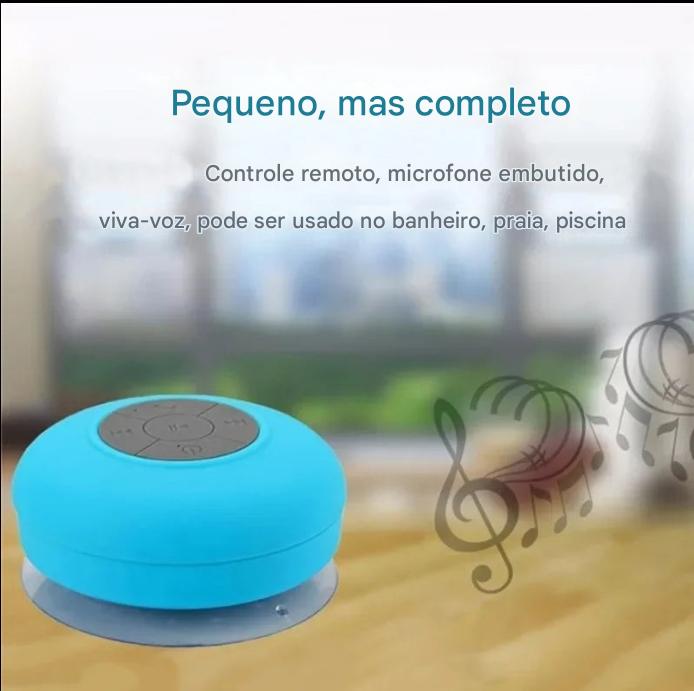 Caixa de Som com Bluetooth a Prova D'água