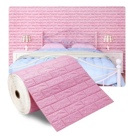 Papel de parede 3D imitação tijolo