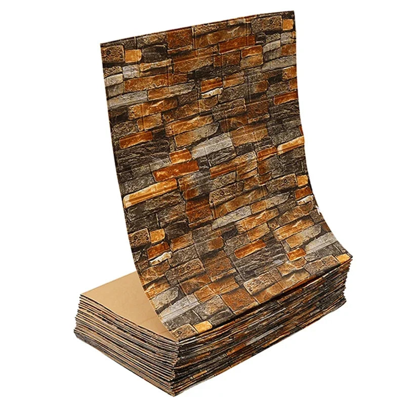 Papel de parede 3D imitação tijolo
