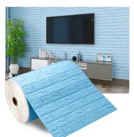 Papel de parede 3D imitação tijolo