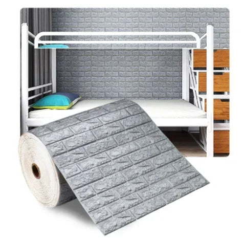 Papel de parede 3D imitação tijolo