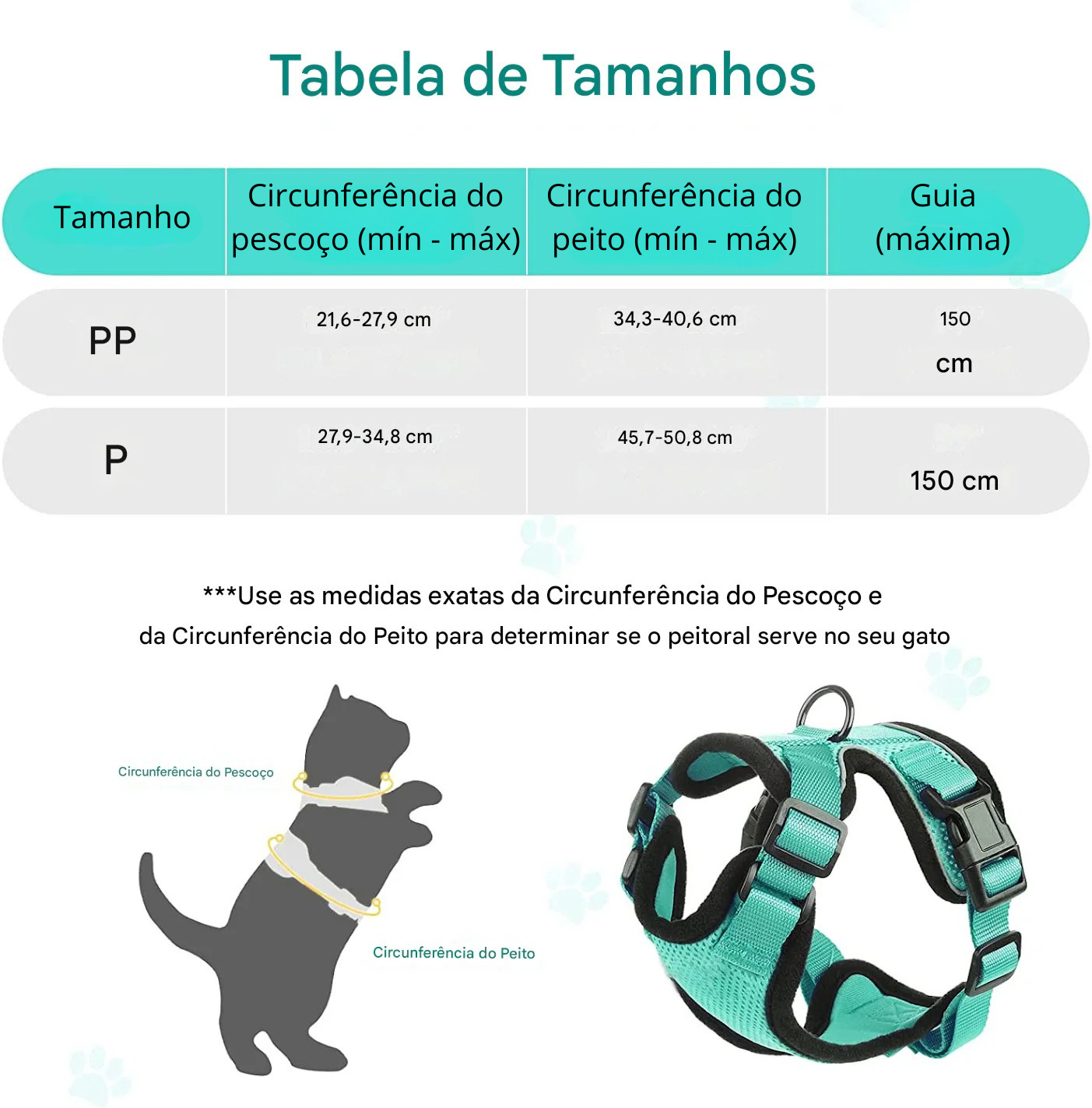 Coleira e Guia para Gatos