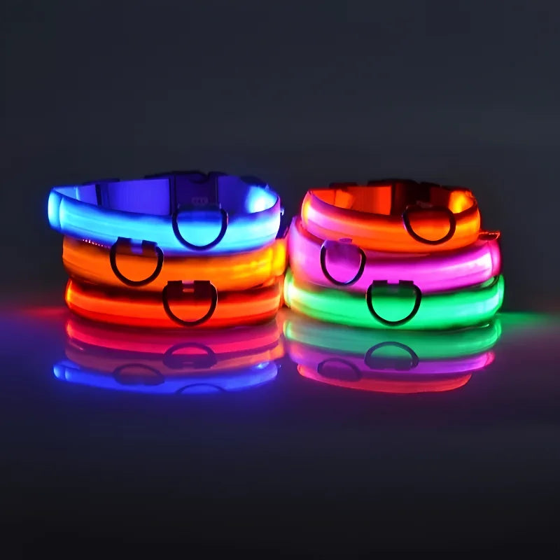 Coleira de Nylon com Led