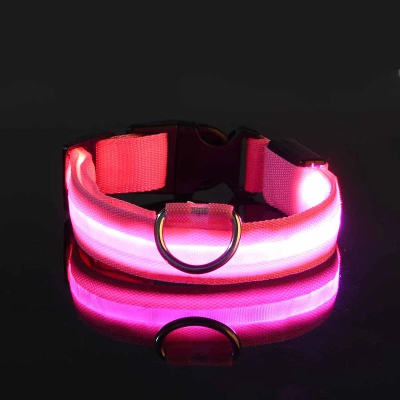 Coleira de Nylon com Led