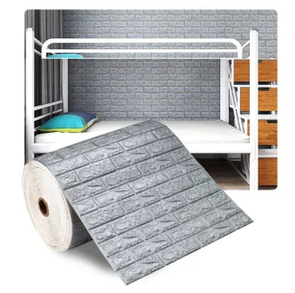 Papel de parede 3D imitação tijolo