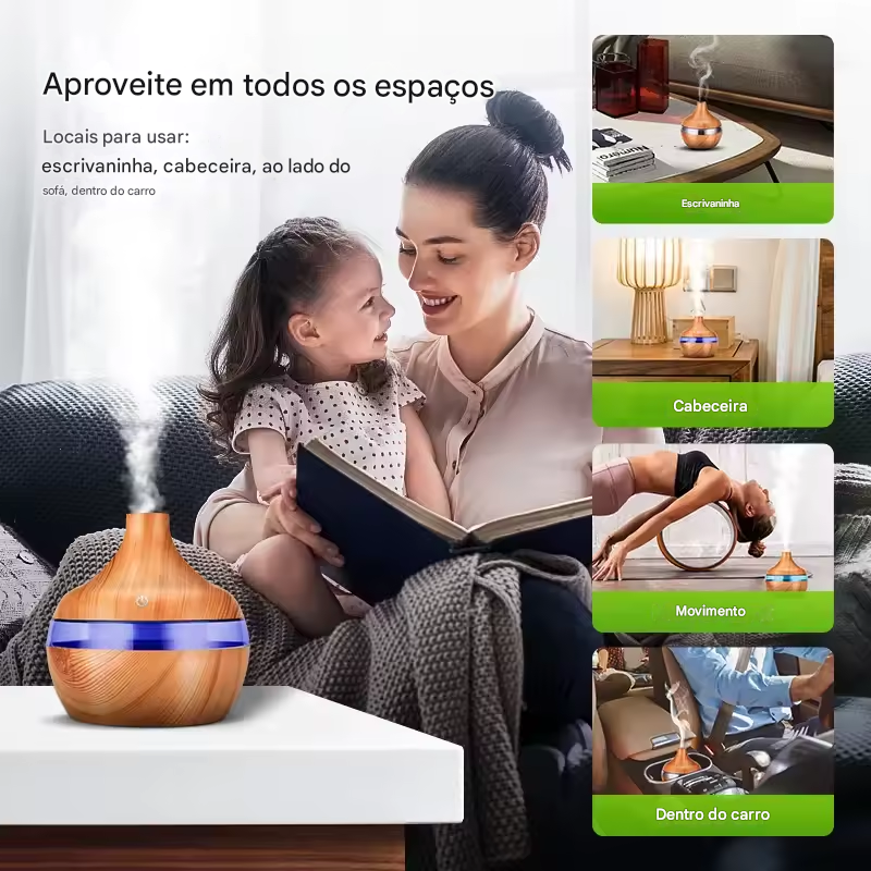 Umidificador de Aromaterapia 300 ml