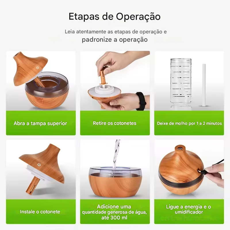 Umidificador de Aromaterapia 300 ml